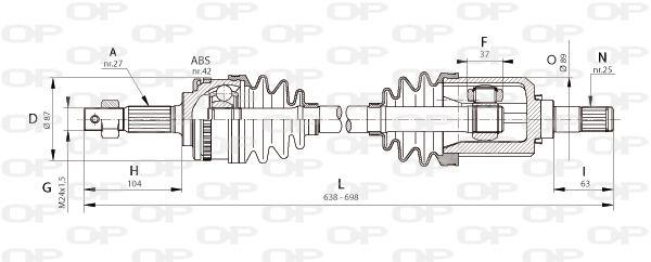 OPEN PARTS kardaninis velenas DRS6325.00